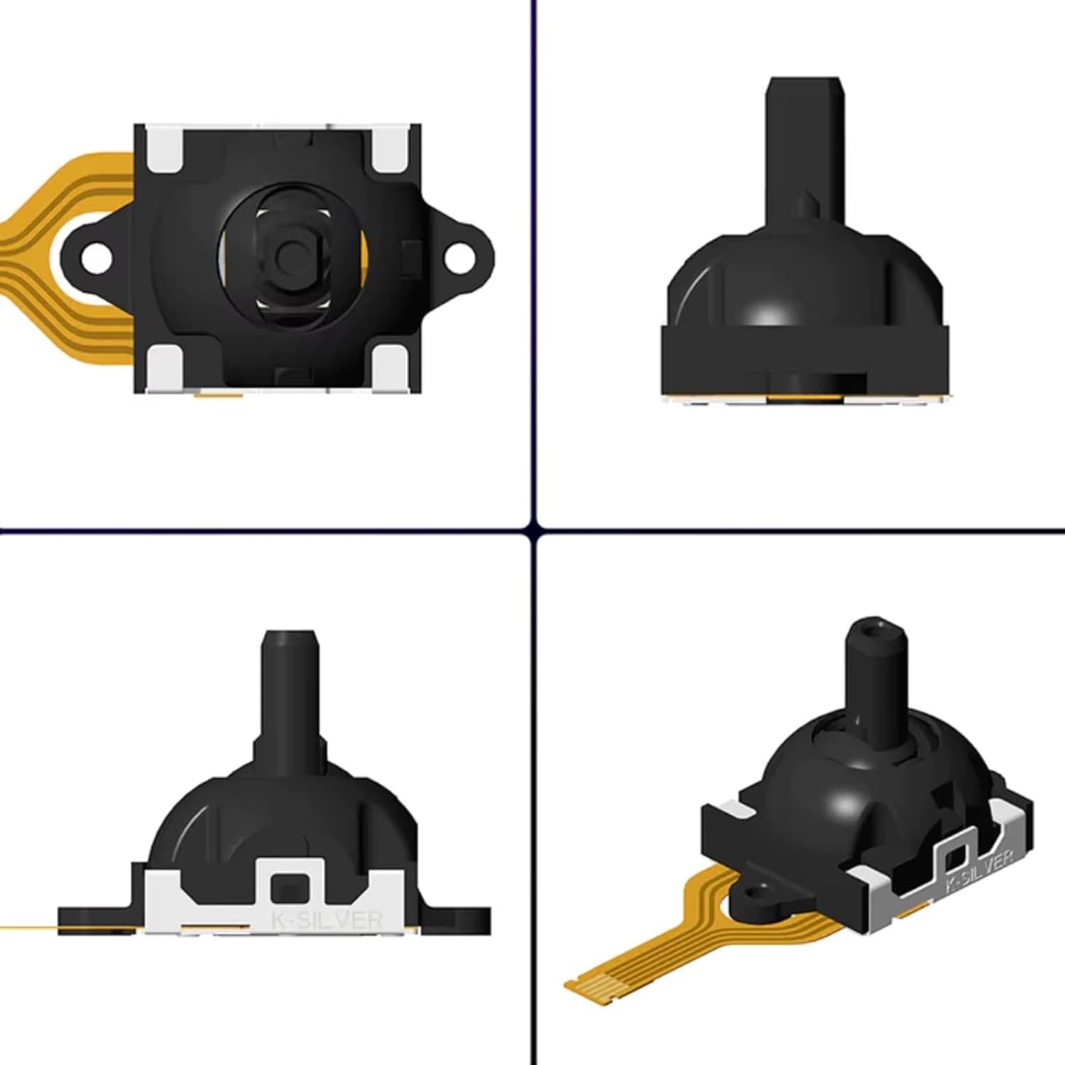 Uqezagpa Hall Effect Joystick Module, 1 Pair Thumbstick with Anti-drift Sensor for Console Repair, Replacement Analog Stick for Gaming Controllers