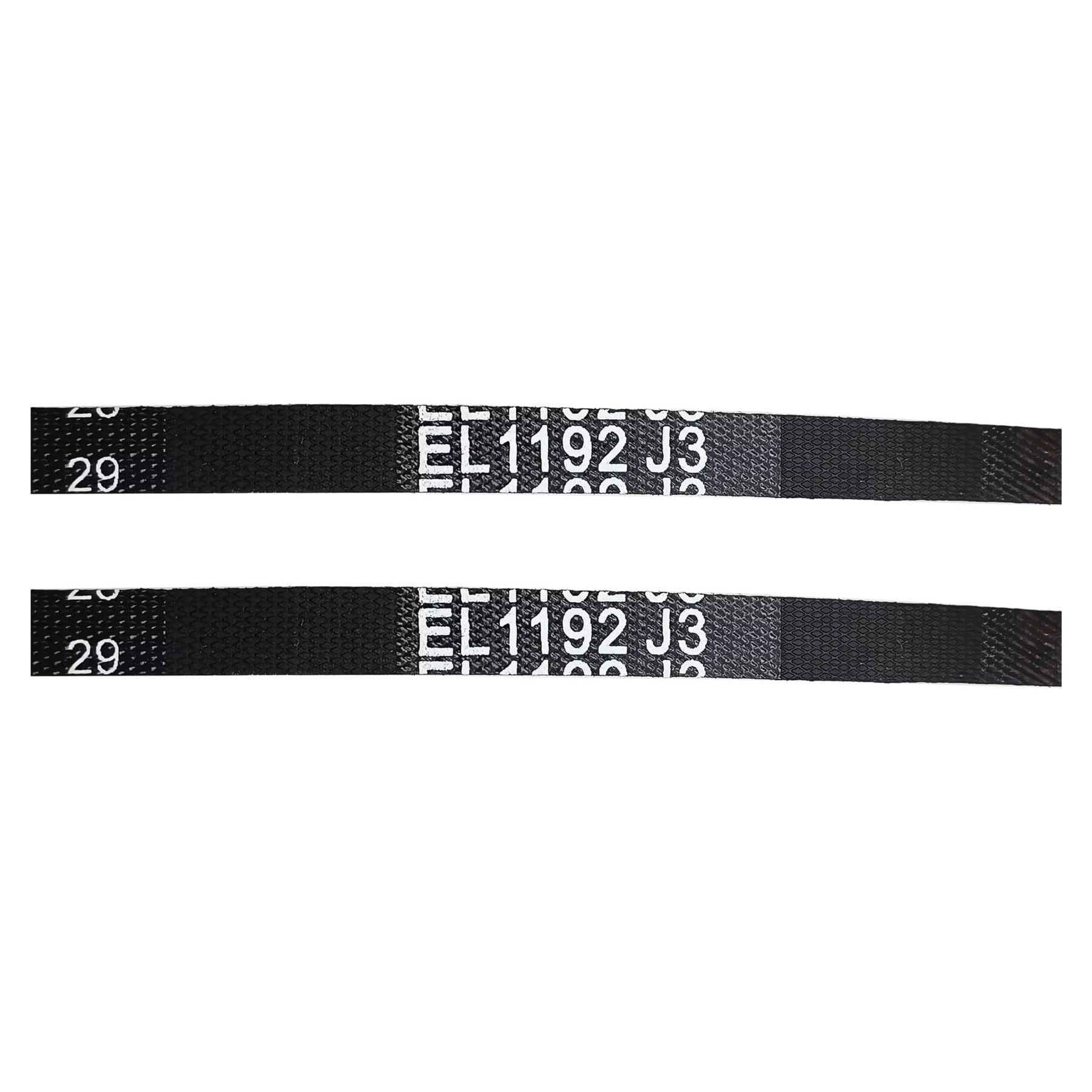 Emdmgj El1192-2Pcs El1192 J3 Belt, Compatible For Whirlpool Indesit Washing Machine Replacement Drive Belt El1192j3 C00063428(El1192-2Pcs)