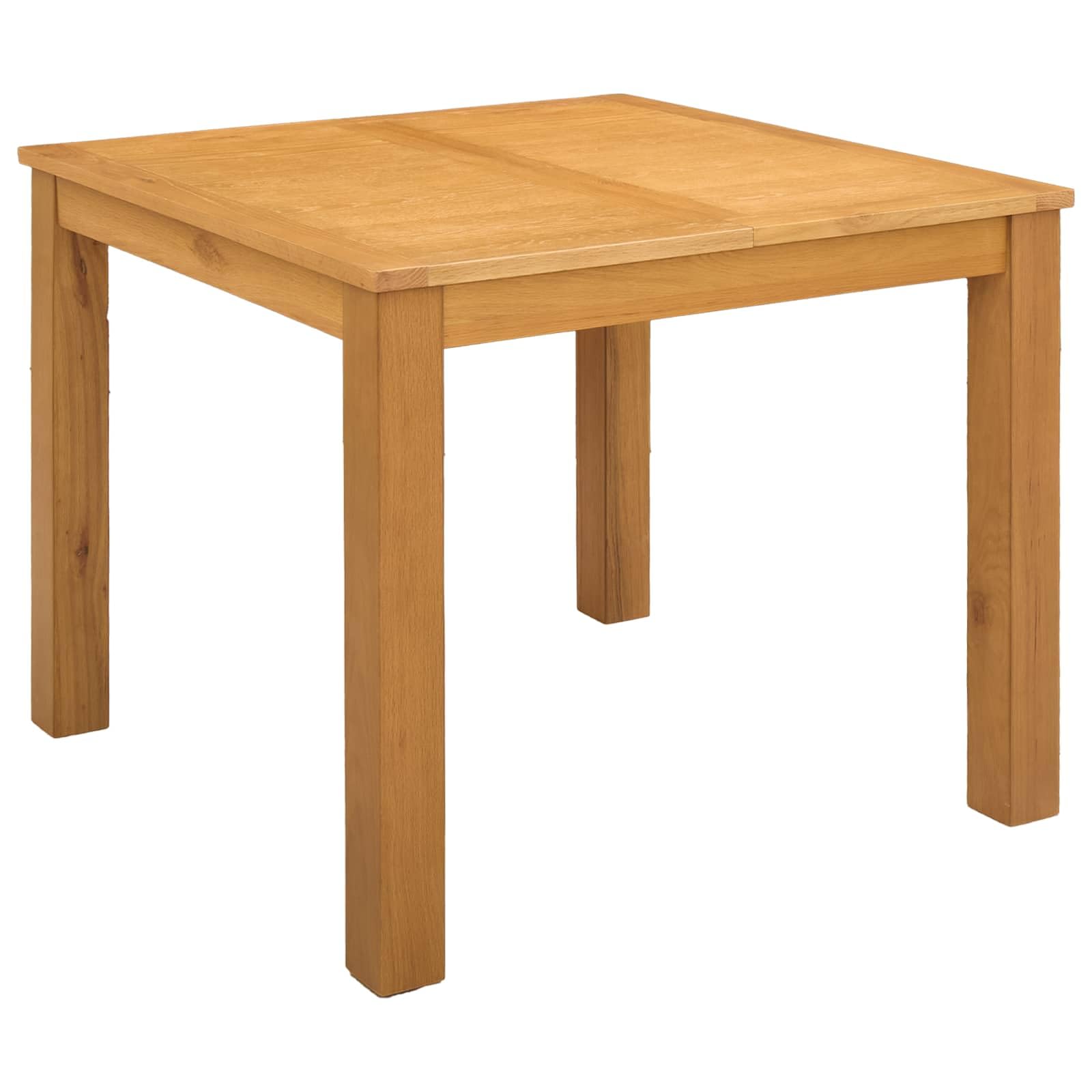 Genérico Conjunto de Comedor 5 uds. Negro Madera de Roble Sólido,Mobiliario,Conjuntos de Muebles,90 x 90 x 75 cm-3430346