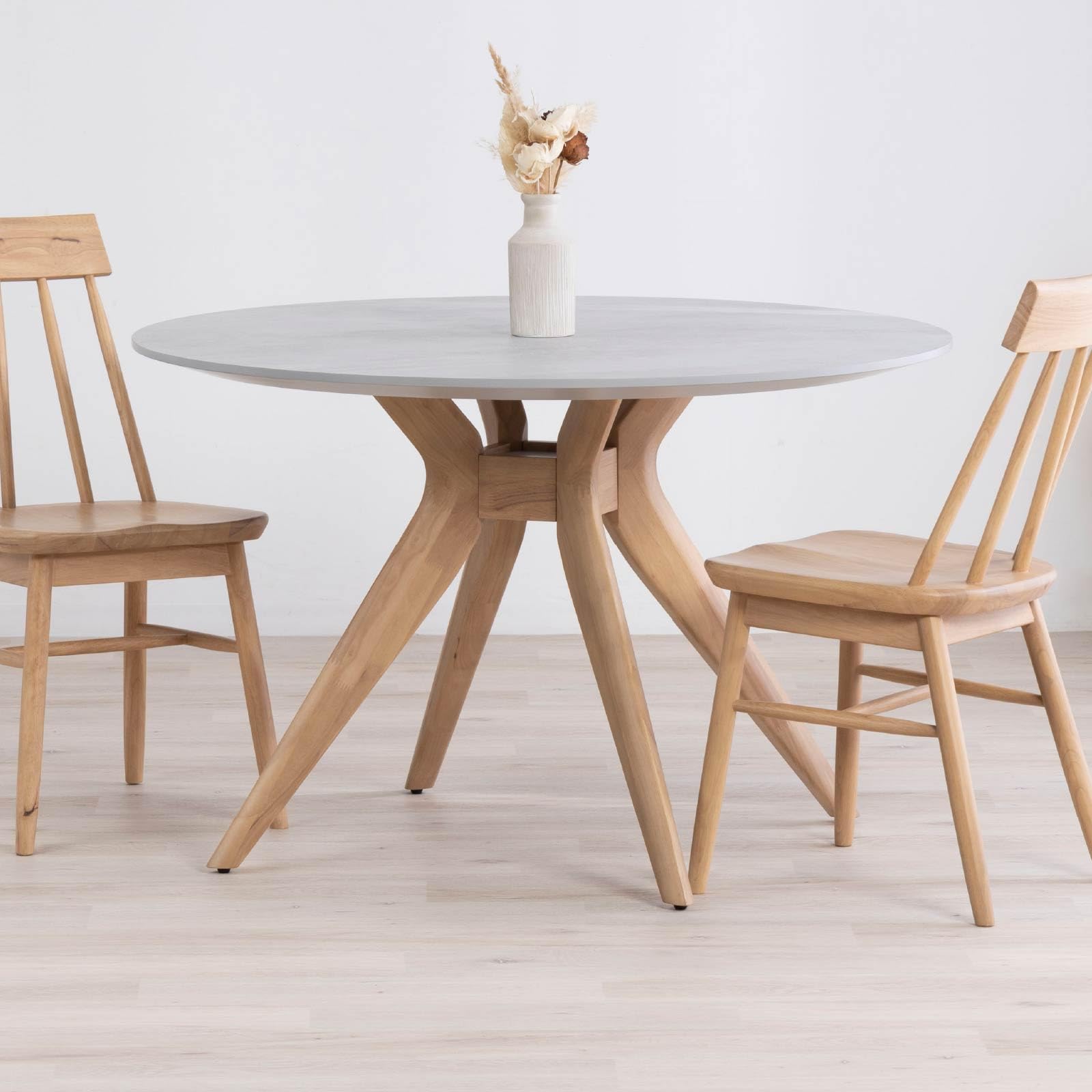 Amazon｜tac INTERIOR ダイニングテーブル 丸 単品 4人用 110