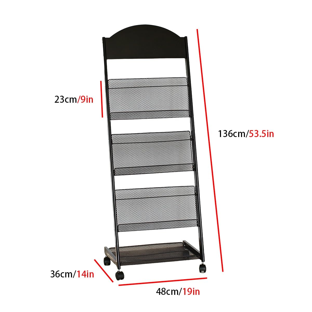 Porte-revues, Porte-revues Sur Pied, Présentoir De Brochures En Maille Métallique(136*48cm/53.5*19in)