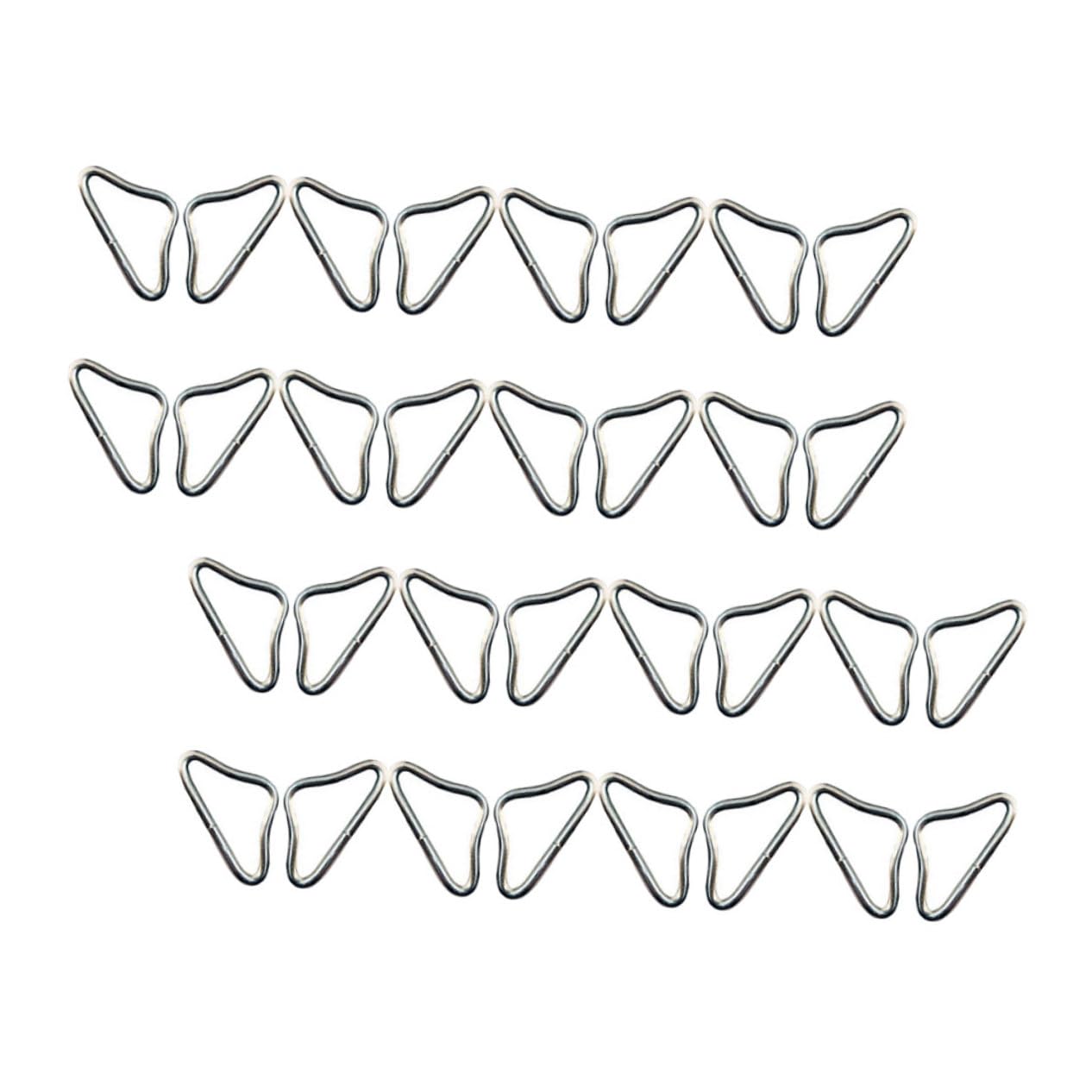 Mipcase 45pcs Triangle Buckle for Trampoline: Iron Triangle Rings for Trampoline Mats - Jumping Cloth Supply Outdoor Indoor Enhance Stability Safety
