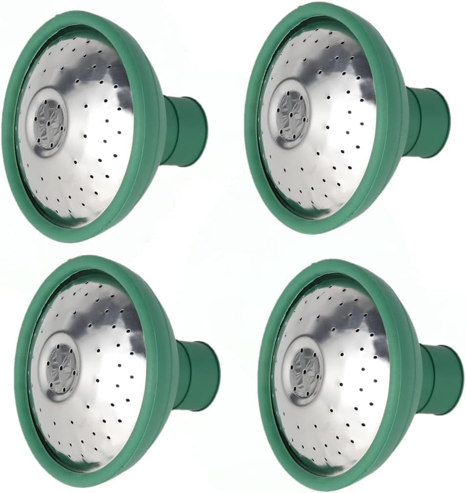 Sesaver 4Pcs Universal Garden Watering Can Rose Head Leakproof Kettle Sprinkler Nozzle, Rose Head Water Sprinkler Sprayer Fits All Standard Size Watering Cans For Indoor & Outdoor Garden(4Pcs)
