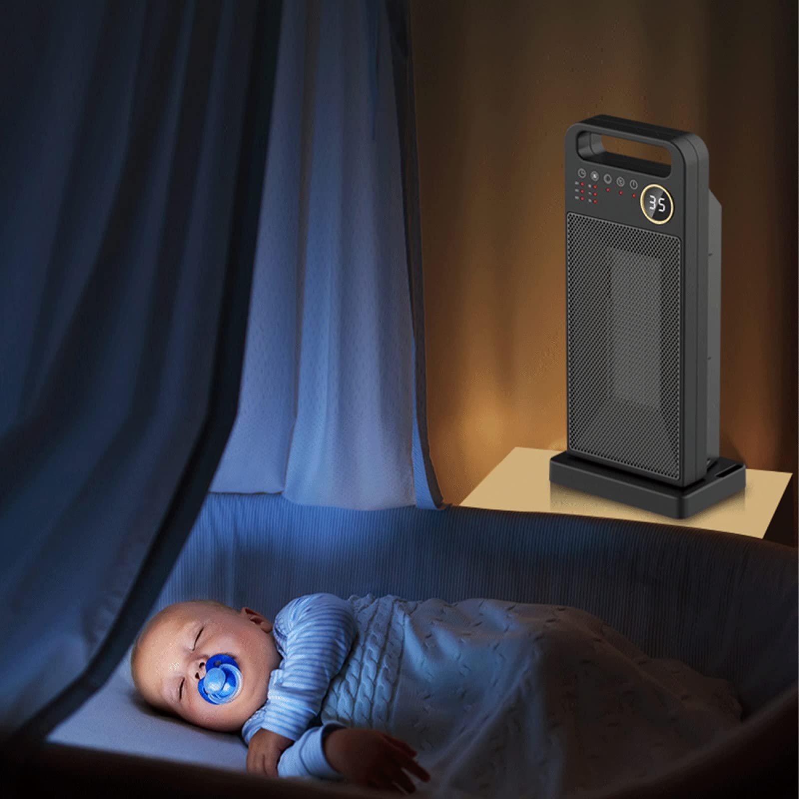 Calefactor Electrico Bajo Consumo, Tres Ajustes De Engranajes,Control Remoto Radiador Bajo Consumo Electrico, Facilitar El Ahorro De Energía Estufas Electricas Bajo Consumo Oficina Del Dormitorio