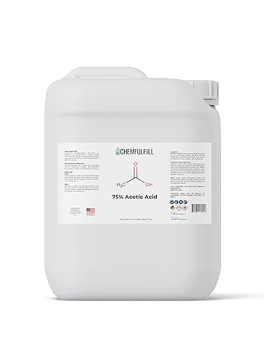 Miniatura 2 de Chemfulfill 75% ácido acético - 75% ácido etanoico puro (ácido acético) (cuarto de galón (33.8 onzas líquidas)