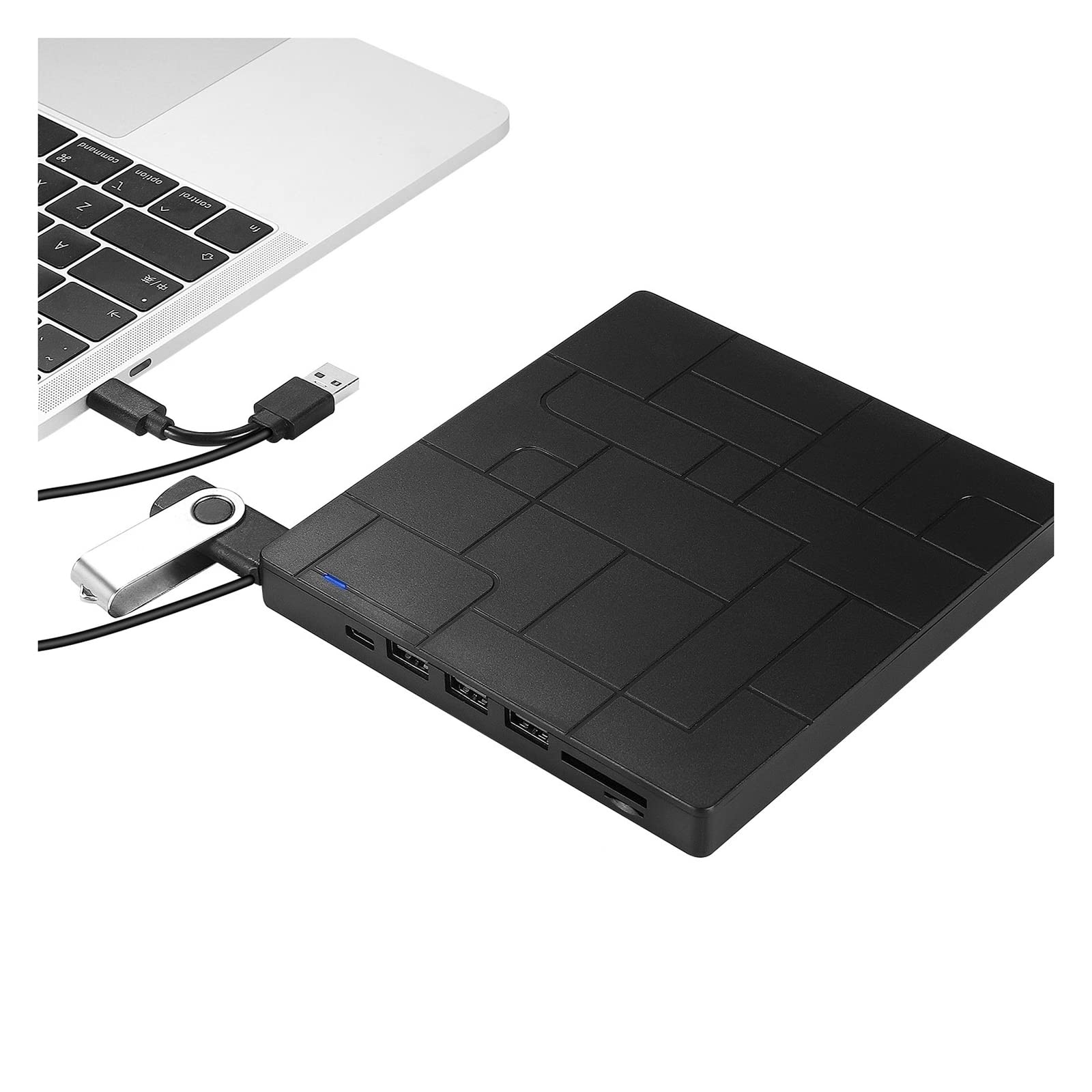Grabadora de DVD Tipo c Unidad óptica móvil USB3.0 Tarjeta multipuerto Unidad óptica Externa de Interfaz Dual