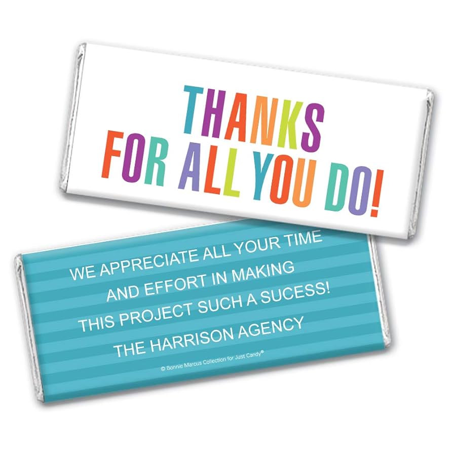 Amazon.com: 25ct Thank You Candy Bar Wrappers Employee Appreciation Favors Personalized - Silver Foil (25 Count) - DIY : Home & Kitchen amazon-com-25ct-thank-you-candy-bar-wrappers-employee-appreciation-favors-personalized-silver-foil-25-count-diy-home-kitchen