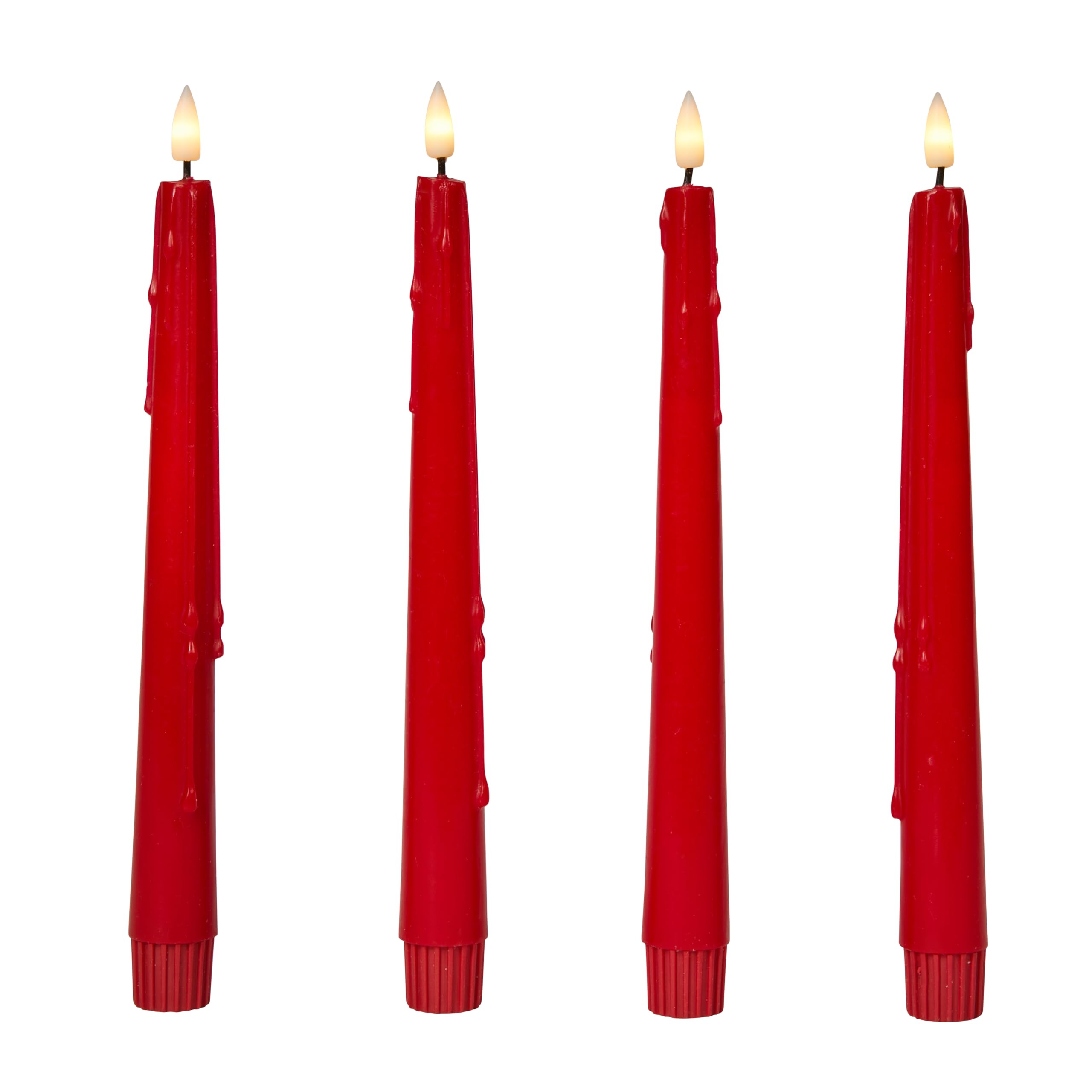 Set Di 4 Candele LED A Forma Di Pigna In Vera Cera – Fiamma Tremolante, A Batteria, Per Decorazioni Natalizie E Atmosfera Calda