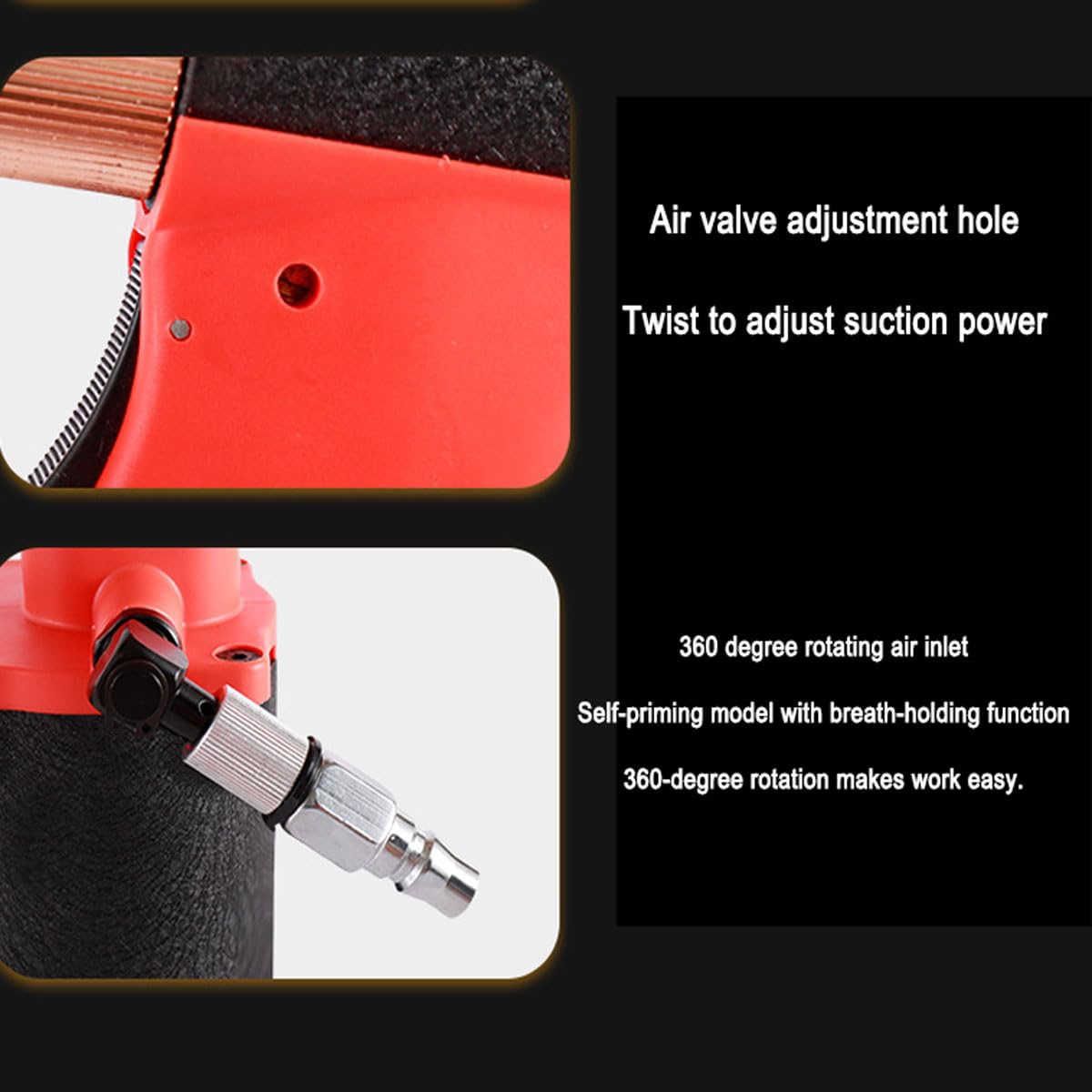 Kit di rivettatrice pneumatica, resistente, idraulica pneumatica, corsa da 20 mm, forza di trazione 2800 kg, set di utensili manuali professionali per rivettatrice per industria meccanica