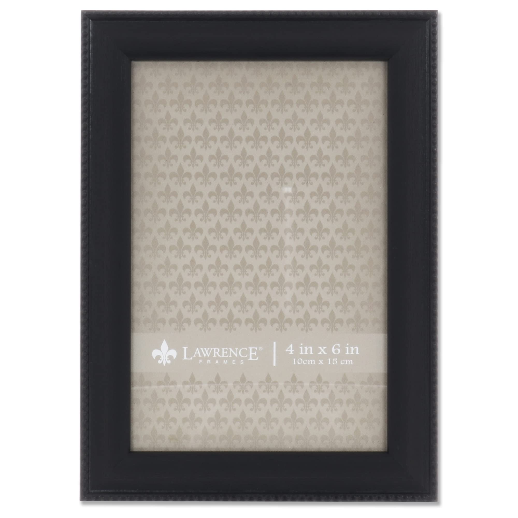 Lawrence FramesClassic Bead Picture Frame, 4x6, Black