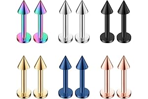 Spike Nose Stud - Premium 12-20PCS Surgical Steel Labret Tragus Helix Lip...