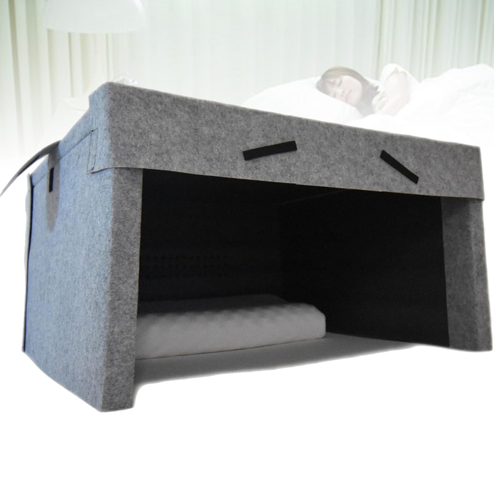 Tenda oscurante per dormire, in cotone insonorizzato, per bloccare la luce e il rumore, ideale per dormitori e persone sensibili al sonno