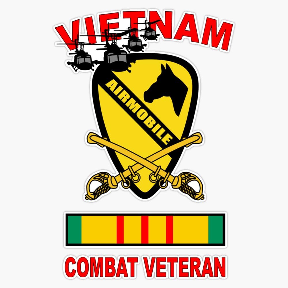 1St Air Cavalry Airmobile Vietnam Veteran Sticker Bumper Sticker Vinyl Decal 5"