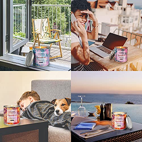 Citronella Candles Outdoor Indoor, 4 Pack 42 Oz Large Citronella Candles For Home Scented Soy Wax Candles With Long Lasting Mothers Day Gifts For Mom Her Women Birthday Garden Patio Balcony Camping #TOP7