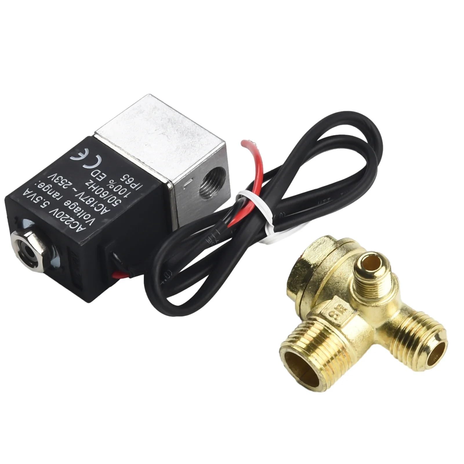 Solenoid Valve Mute Oil-Free Machine Check Bleed Fittings Adapters Compressor Components Pneumatic Tools Parts 1Pcs(B)