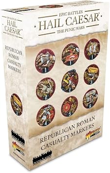 Warlord Hail Caesar Republican Roman Casualty Markers - Miniature Counters for use with Hail Caesar Game, Accessories for Roman Battle Games - 156 Scale Table Top Wargaming