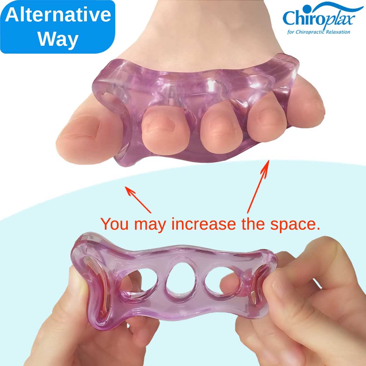 Chiroplax Separadores de dedos de gel para juanetes, alivio de juanetes, martillo superpuesto, corrector enderezador de dedos (2 pares con bolsa) (verde menta)