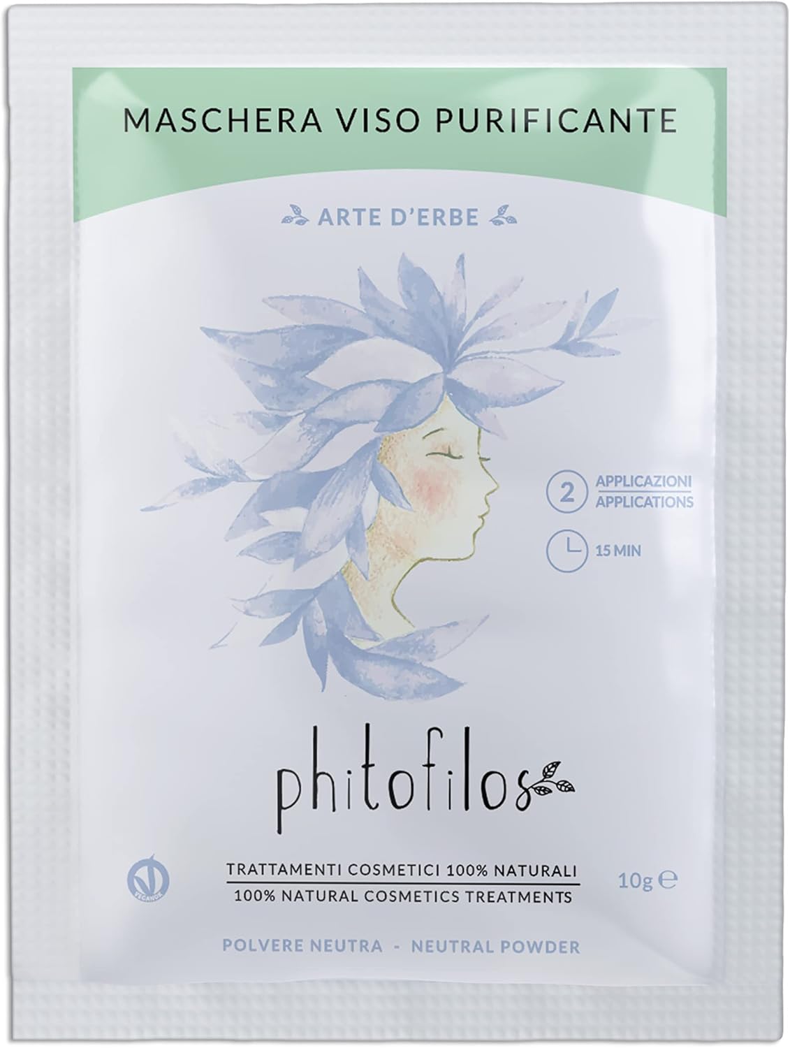PHITOFILOS gezichtsmasker 10 g – 100% veganistisch ECOBIO ERB196