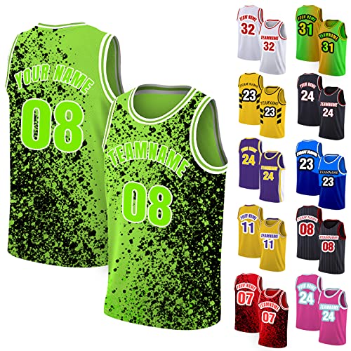 Custom Basketball Jersey Printed Personalized Team Jerseys Name Numbers Customized Sports Team Uniform for Men Women Youth
