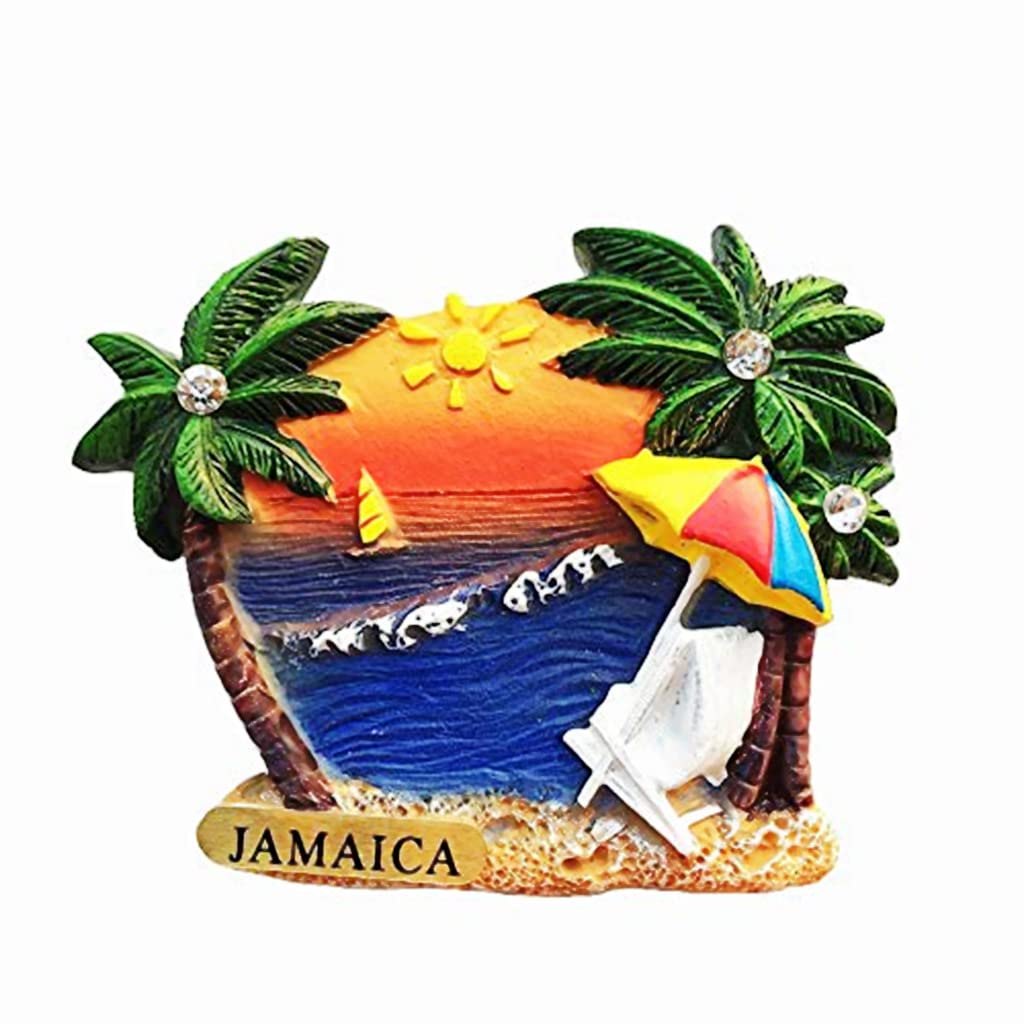 Resin-119 Jamaica Caribbean Sea Jamaica Fridge Magnet Refrigerator Magnet Decoration Magnet Sticker Souvenir Resin Crafts