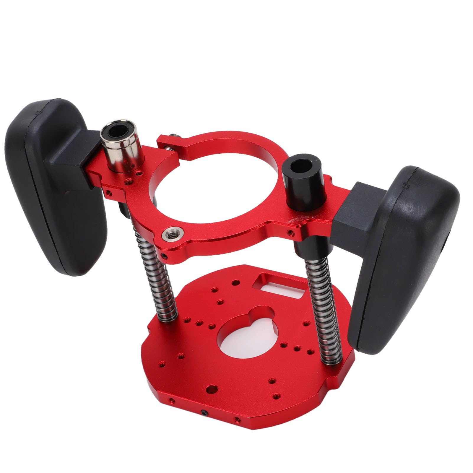 Fockety Podnośnik Routera, Regulowany Skok 40 Mm Podnośnik Stołowy Routera ze Stopu Aluminium, Wytrzymały z rączką Podstawa Mocująca do Obróbki Drewna Przycinanie Wiercenie Rowków
