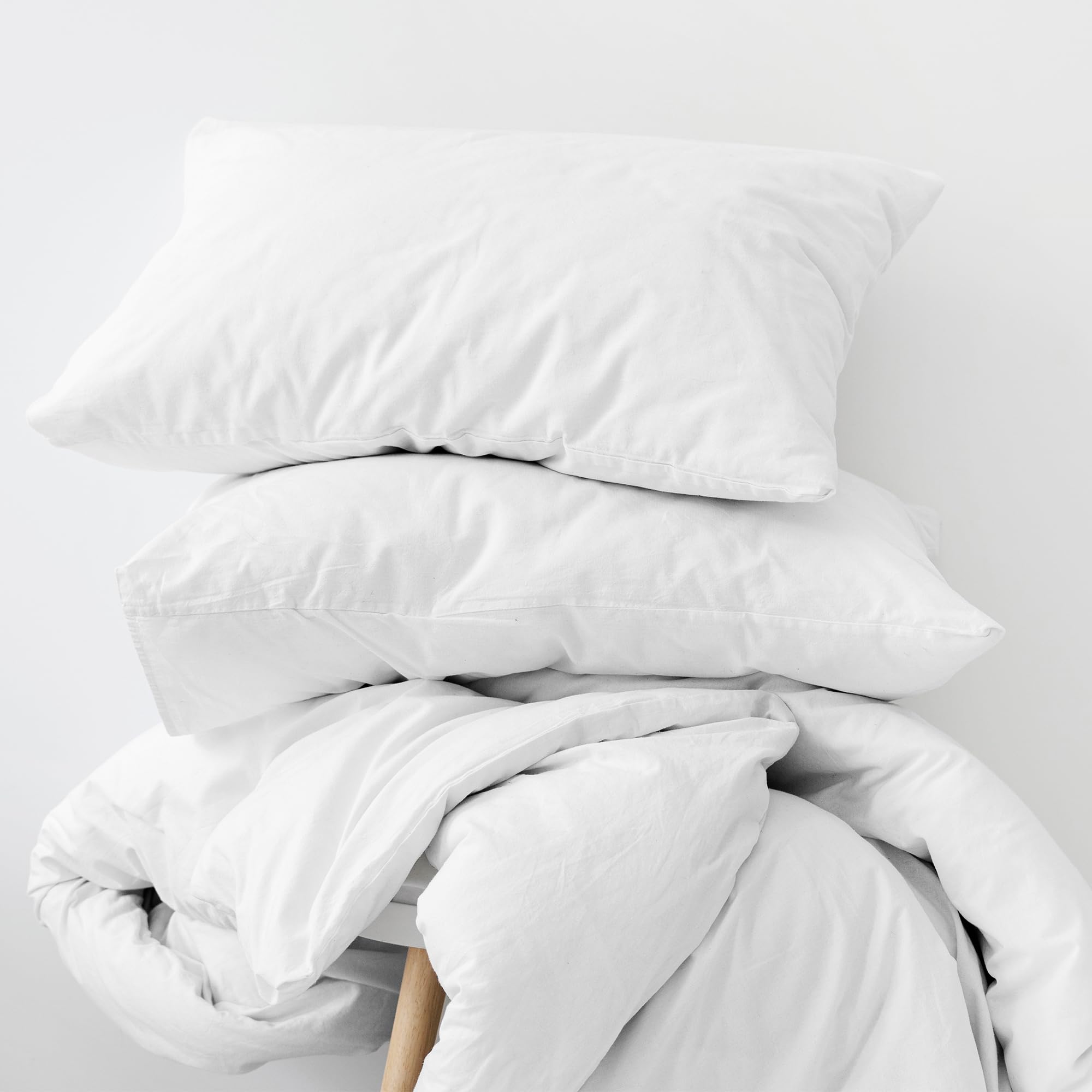 The Cotton Exchange Manchester 100% Cotton King Size Duvet Cover Sets 230x220 cm, White - Image 3