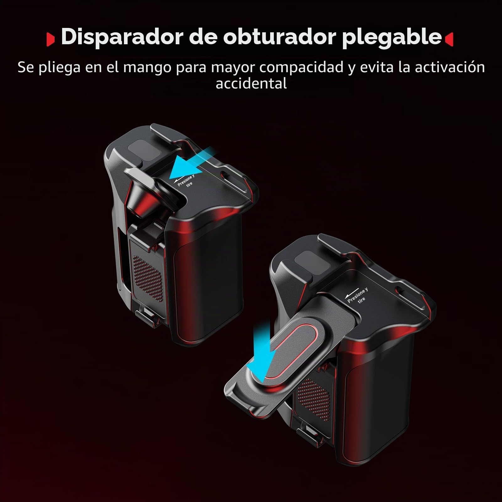 SMALLRIG Kit Jaula para DJI Action 5 Pro/4/3 con Jaula, Empuñadura de Liberación Rápida con Botón de Disparo, Zapata Fría y Roscas 1/4" para Trípodes - 5602