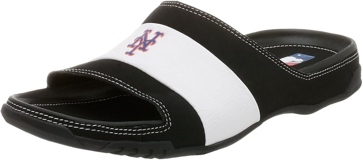 Reebok Men's Mets MLB Upscale Flip,Black/White,10 M