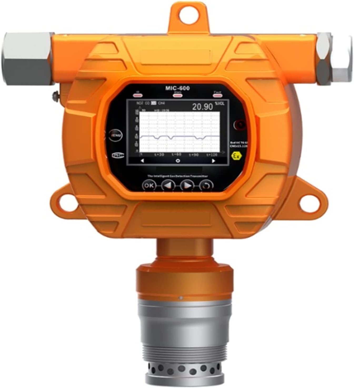 Gas Leak Detector, Combustible Gas Detector, Catering Gas Alarm Gas Leak Monitor Detector, Yellow(Conventional Infrared)