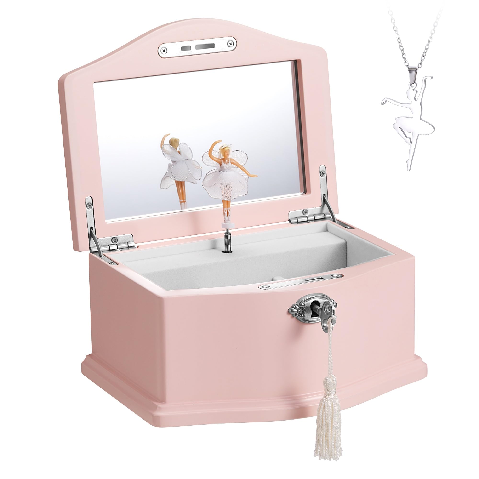 Amazon.com: Jozen Gift Medium Pink Ballerina Musical Jewelry Box