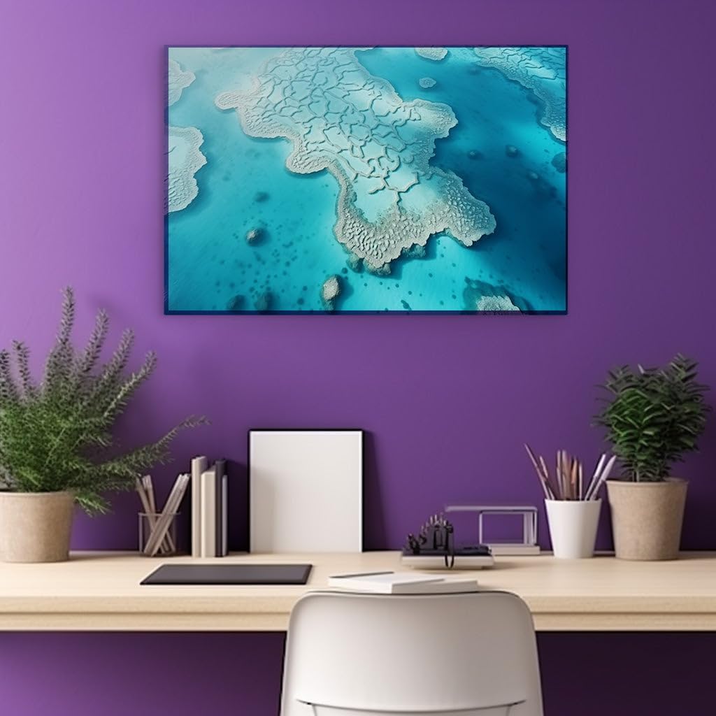 Canvas for Living room. Embracing the Serenity of Nature's Underwater Masterpiece, 27 x 18 inch Canvas Wall Art - Contemporary Masterpieces - Modern Home Decor