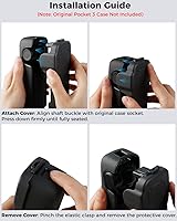 Vista 6 de TECHO Funda para DJI Osmo Pocket 3 Accesorios, Compartimento de filtro dedicado, Trabajo con la cubierta original, Protección completa del cardán