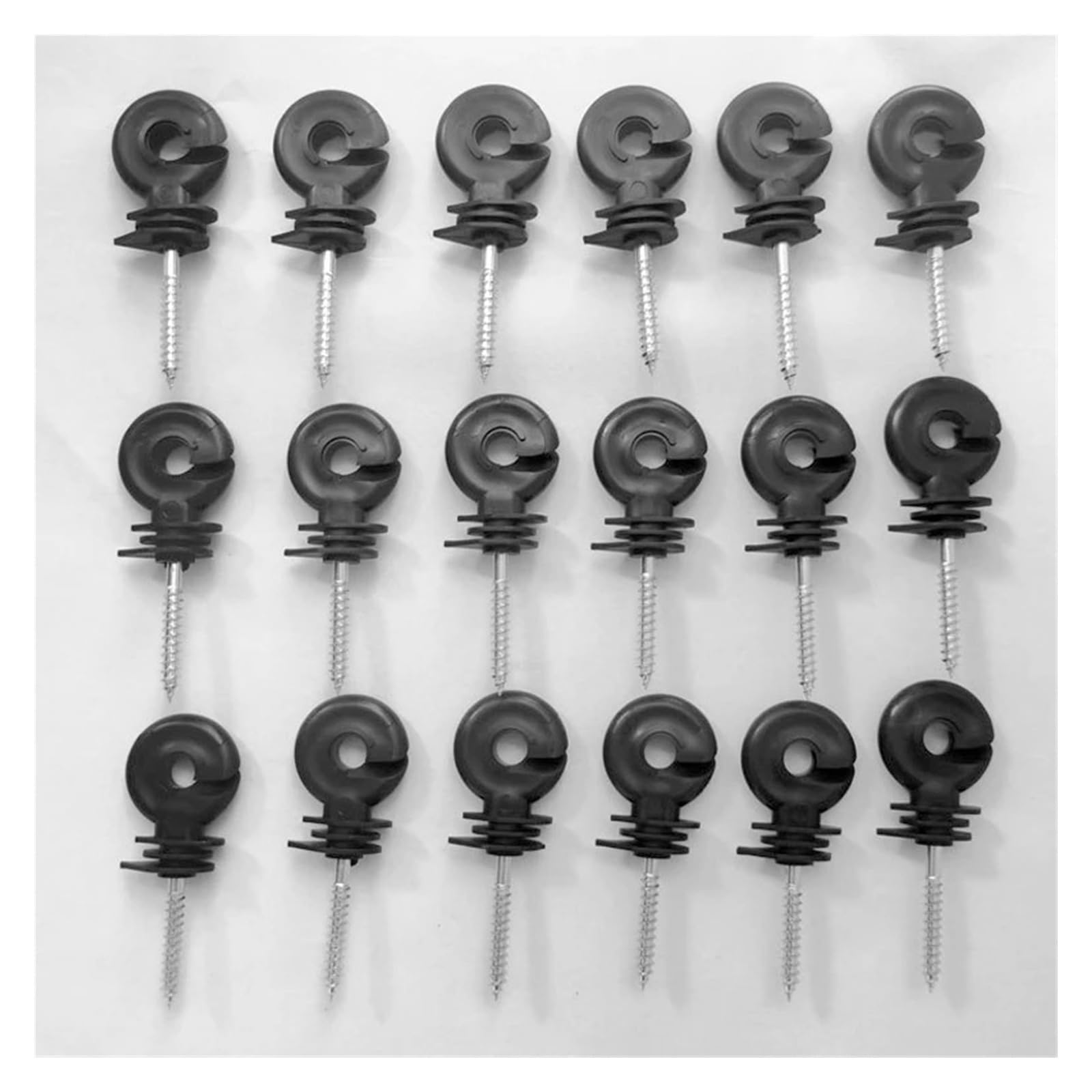 Isolatori per Recinto Elettrico 100 Pezzi 50 Pezzi 9 cm Strumento di Collegamento del Filo Isolante for Recinzione pascoli Recinzione elettrica Protezione(Black 100pcs)