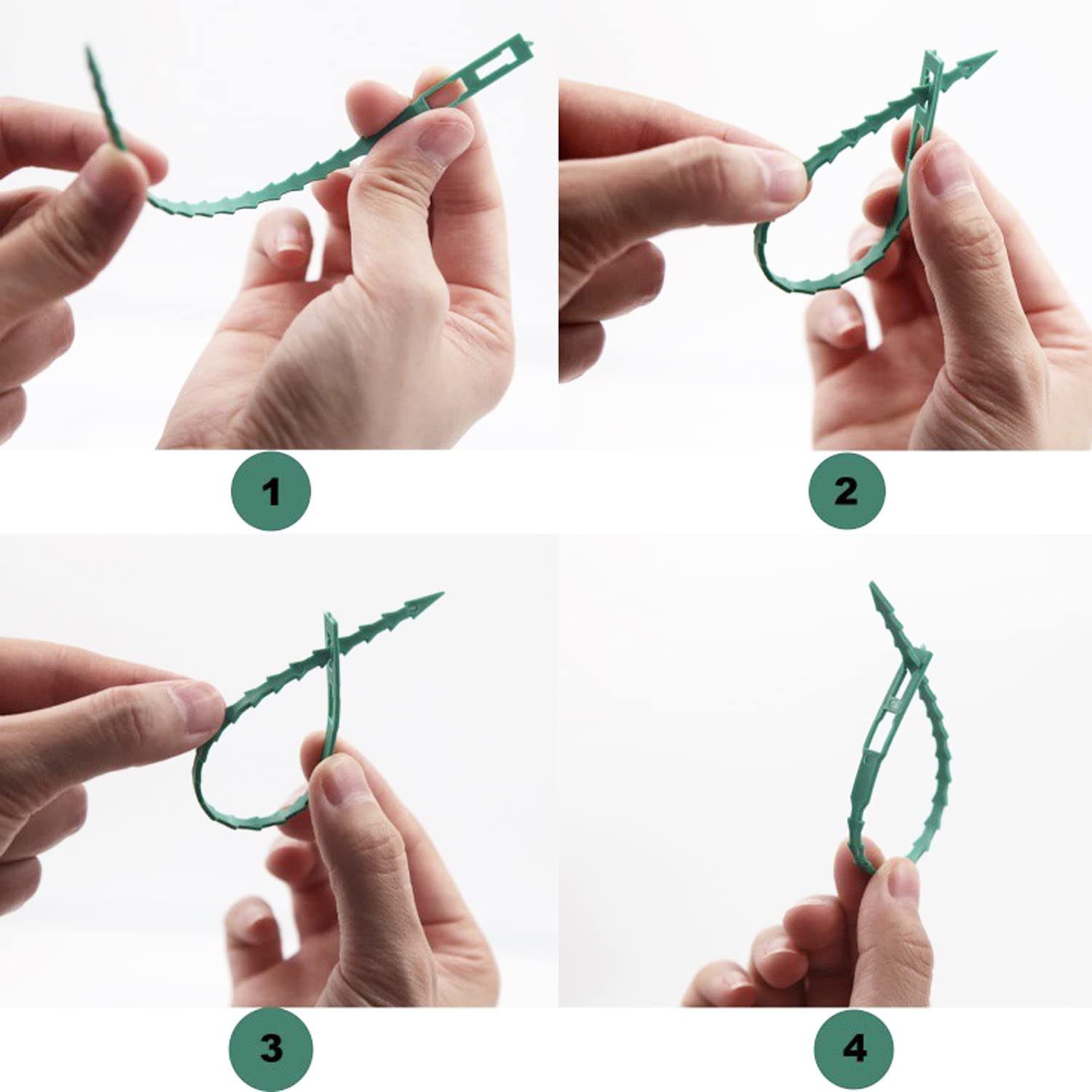 Treki 150pcs 230mm Attaches de Plantes Réglables de Jardinage Attaches Réglables Serre Câbles Lien de Serrage en Plastique Réutilisable pour Vertes Arbustes Jardinage Bricolage Maison Bureau