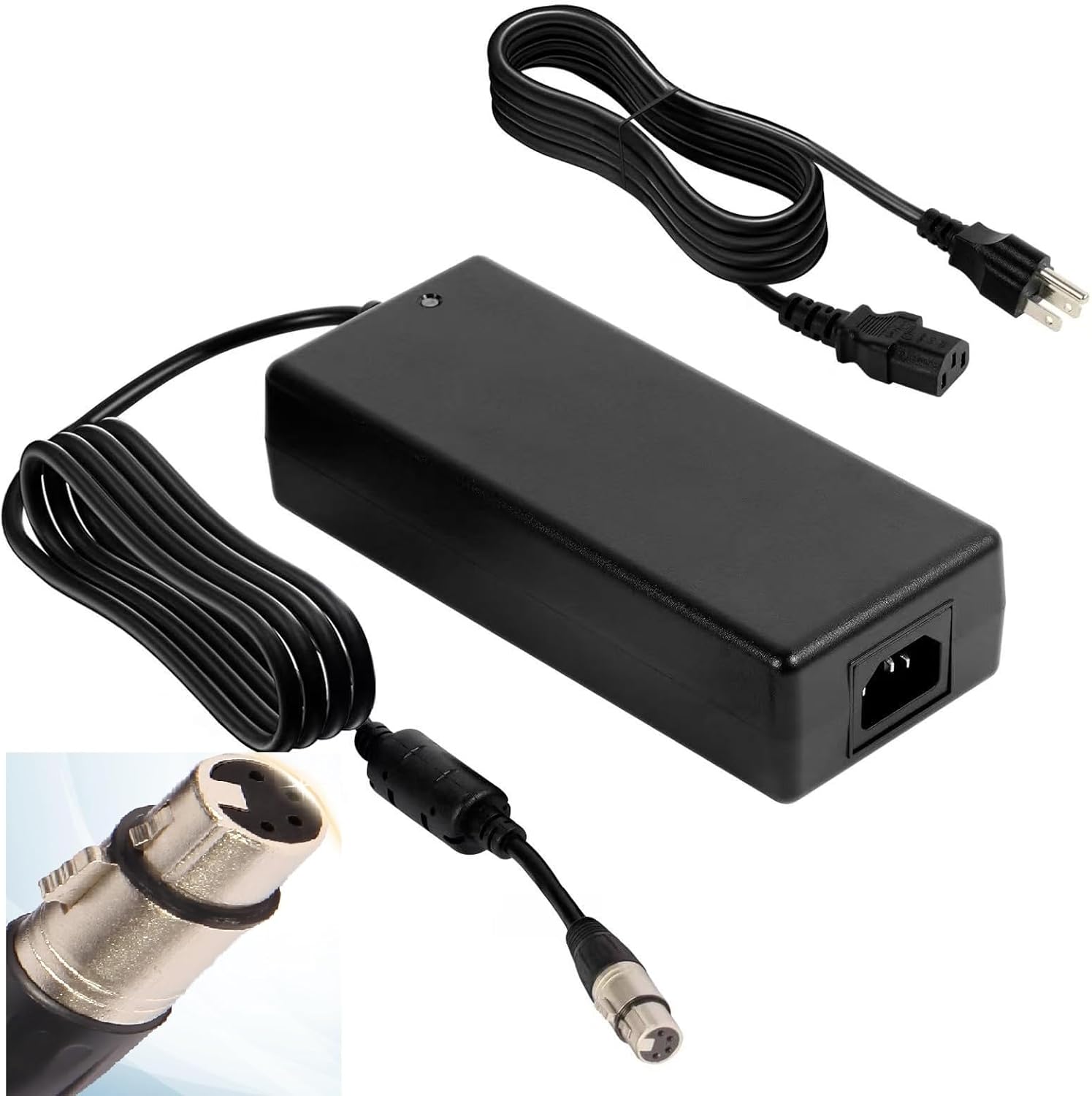 AC DC Power Supply Adapter 12V 10A with 4-Pin Neutrix XLR Female Connector Power Pro Cameras,Blackmagic ATEM Studio pro,Blackmagic URSA Mini,Blackmagic URSA G1,Blackmagic URSA G2