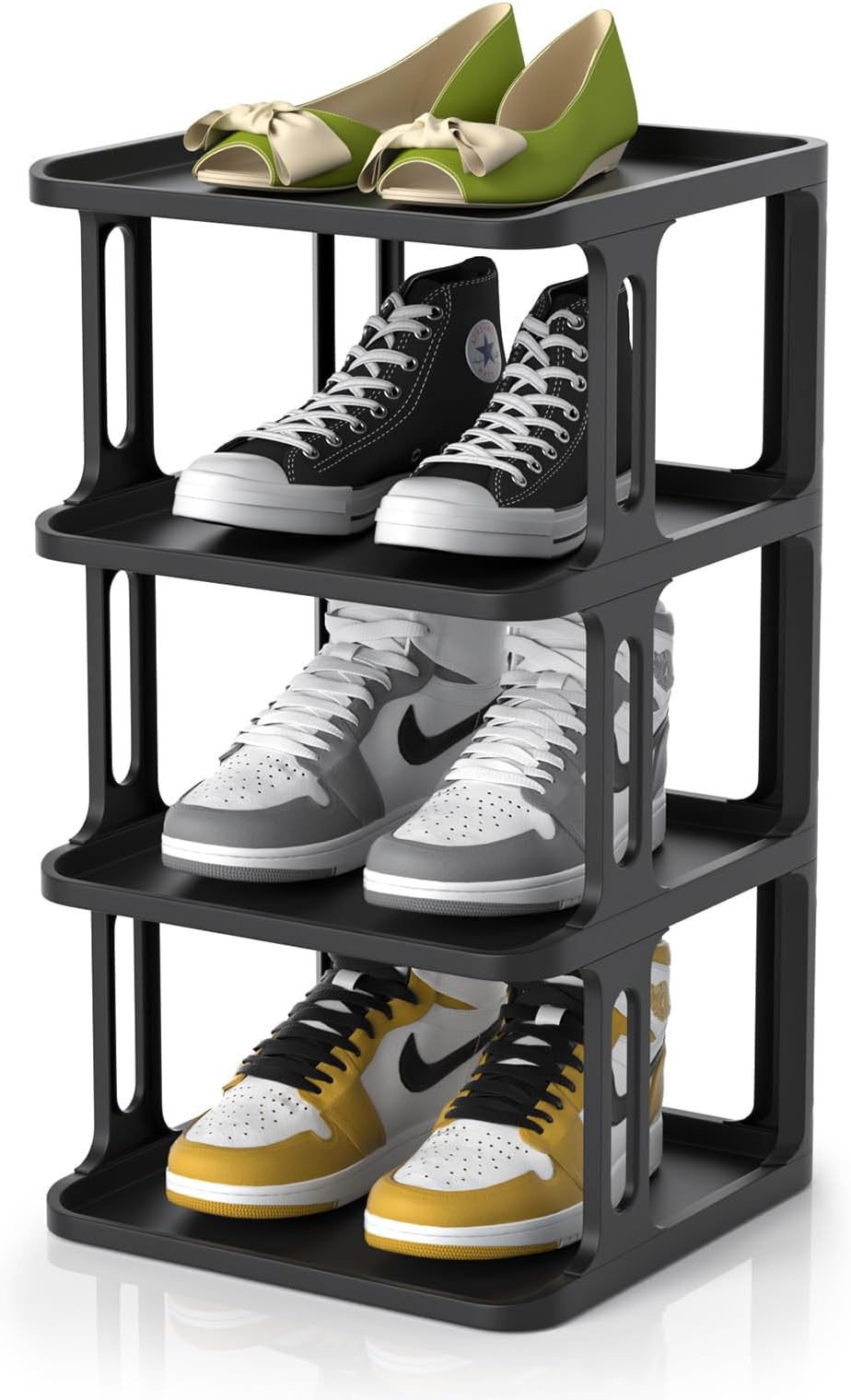 Amazon.com: Small Shoe Rack for Closet - Free Standing Narrow Shoe Rack ...