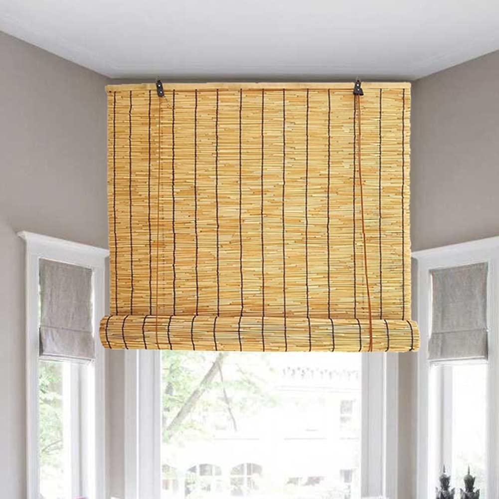 Roleta Bambusowa dla Indoor Outdoor, Rolety Trzcinowe, na Drzwi i Okna, Roleta Drewniana, Retro Dekoracja (Size : WxH100x150cm(39x59incn))
