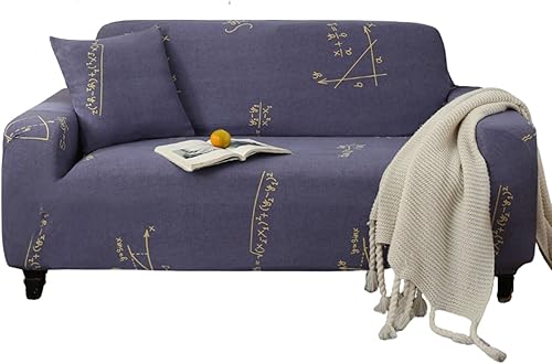 Miniatura 1 de Funda de sofá estampada, funda elástica para sofá, fundas universales para muebles, fundas de sofá para sofá de 3 cojines con 1 funda de almohada