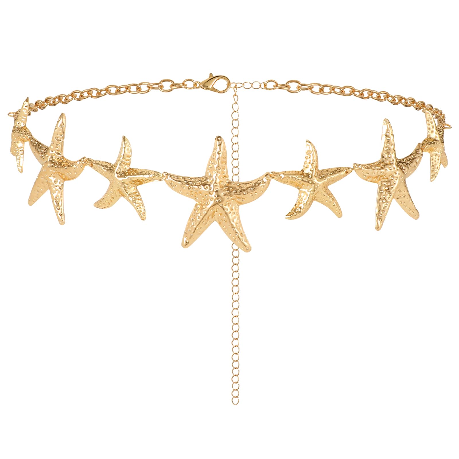 – Starfish Waist Chains for Women, Gold Mermaid Belly Chain Shell Belt for Women Girls Mermaid Costume Outfit Beach Dress Accessories