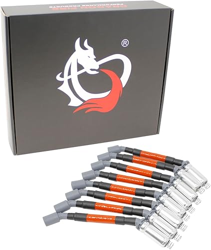 DRAGON FIRE PERFORMANCE Pro Series Direct Fit - Juego de cables de fibra de vidrio de 0.591 in, 10.25 pulgadas, 40 ohmios, compatible con 2014 a la