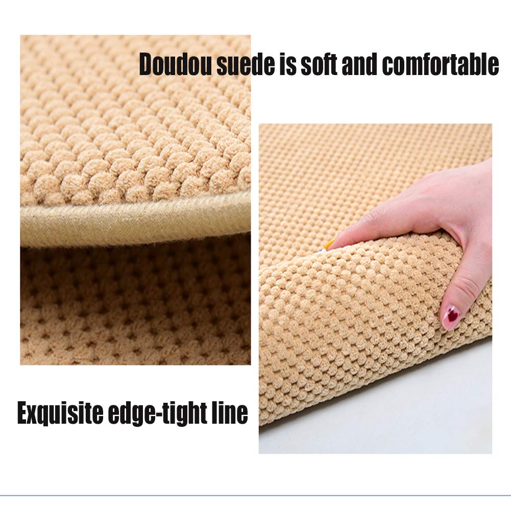 DMCE No-resbalón Agua Súper Absorbente Espuma De Memoria Alfombra De Baño,Suave Anti Molde Alfombra De Baño,para Baño Cocina Salón Gris 55x130cm(22x51inch)