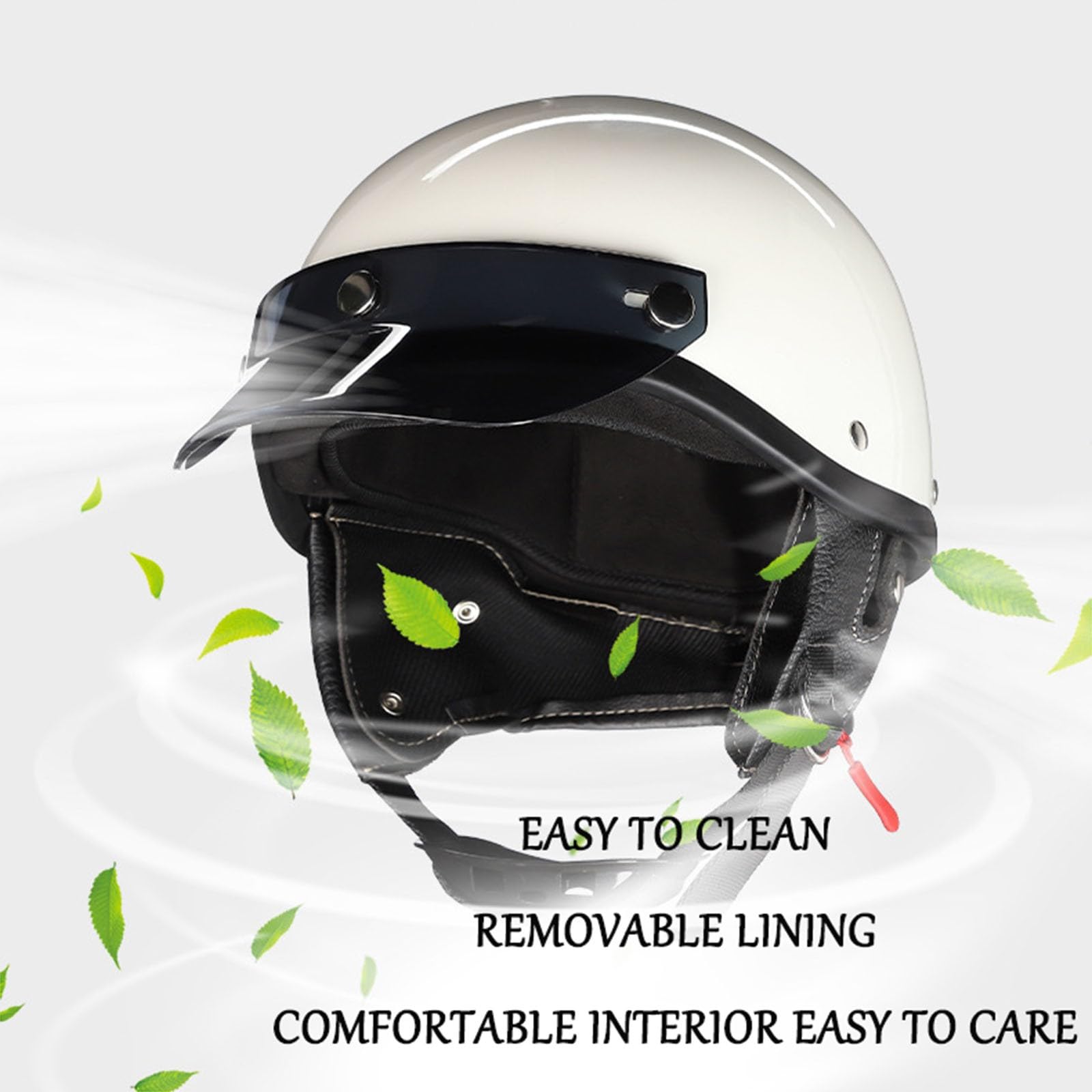 Niemiecki kask motocyklowy w stylu vintage, z krawędzią, wbudowana osłona przeciwsłoneczna, regulowany pierścień w kształcie litery D, dopuszczony ECE, dla dorosłych, mężczyzn, kobiet, cruiser, skuter
