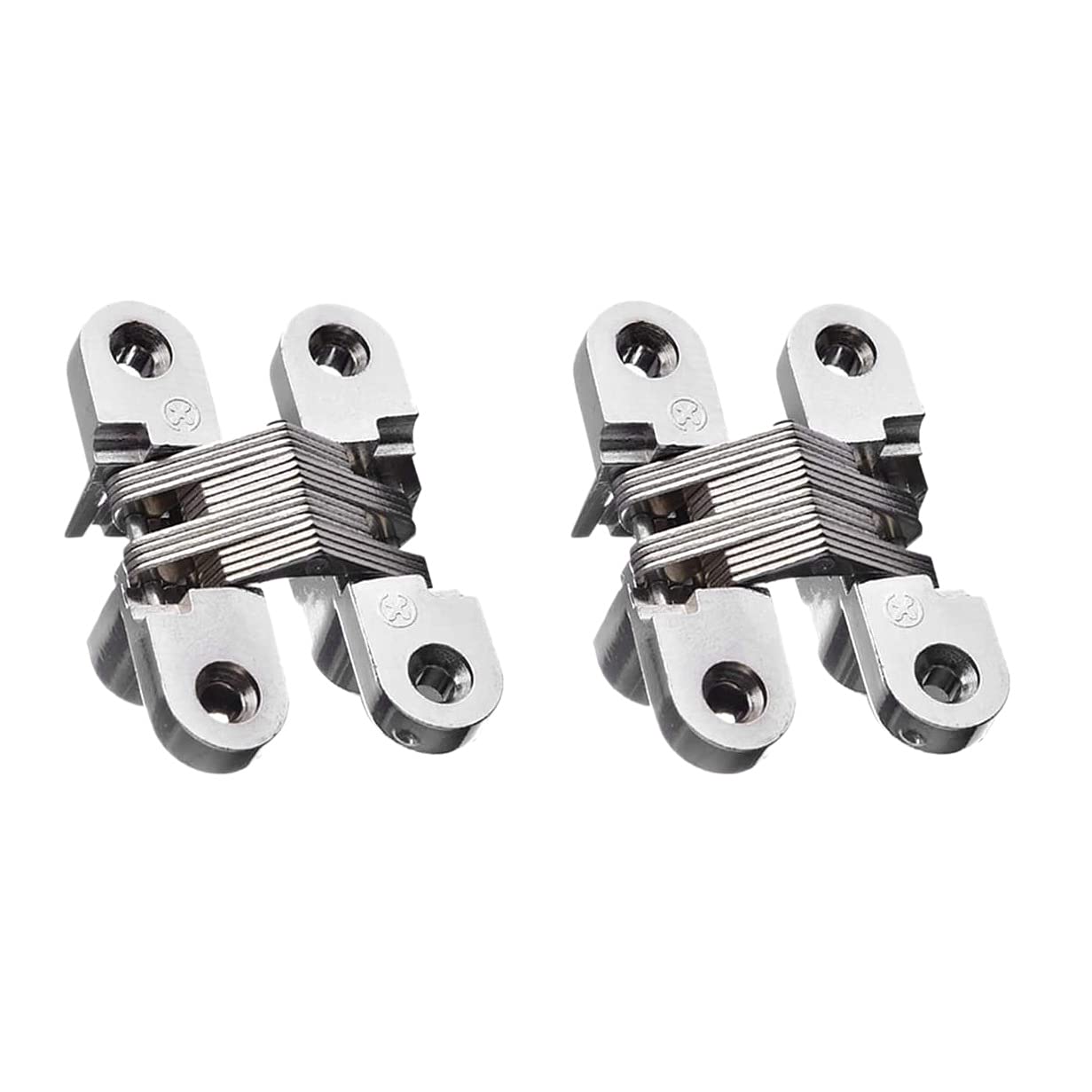 Buy Ticarus 2 PCS Hidden Hinges Invisible Concealed Cross Hinges 180