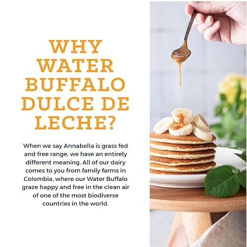 Miniatura 5 de Annabella Water Buffalo Dulce de Leche, leche A2, sin gluten, alimentada con pasto sin OMG, mayor proteína, menos lactosa, crema para untar, hecha