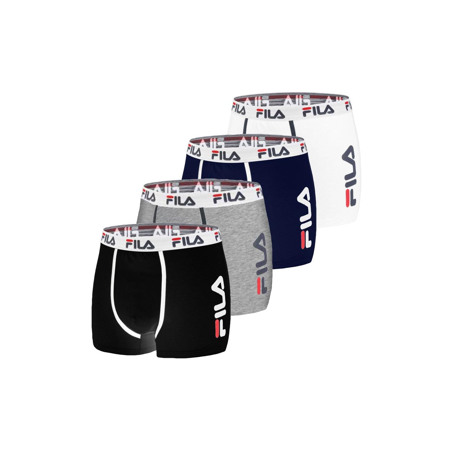 Fila Fila Boxer Fi/1bcx4/Fu5040 Boxer Corti Uomo (Pacco da 4)