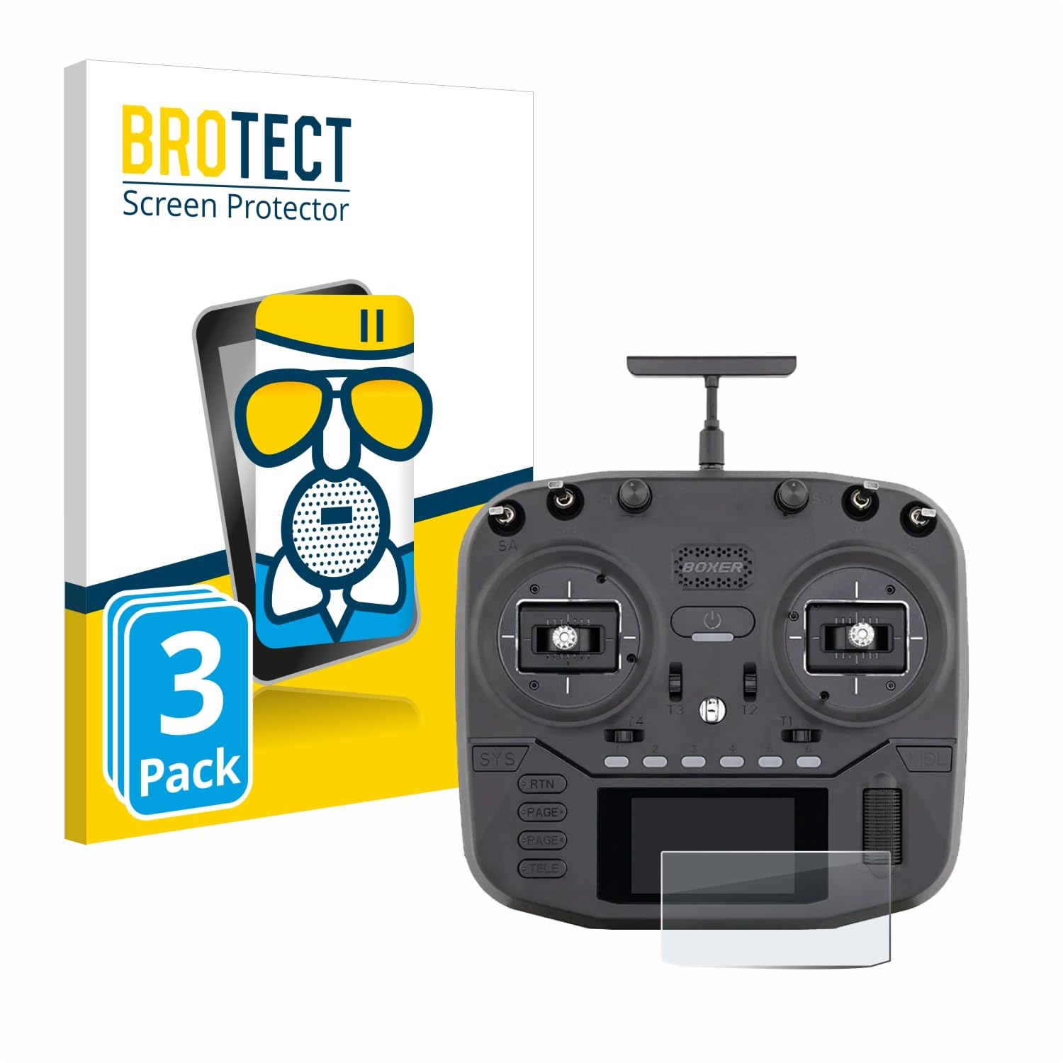 Brotect Pellicola Protettiva Opaca Per Radiomaster Boxer (3 Pezzi) - Anti-Riflesso, 9H, Made In Germany - 3