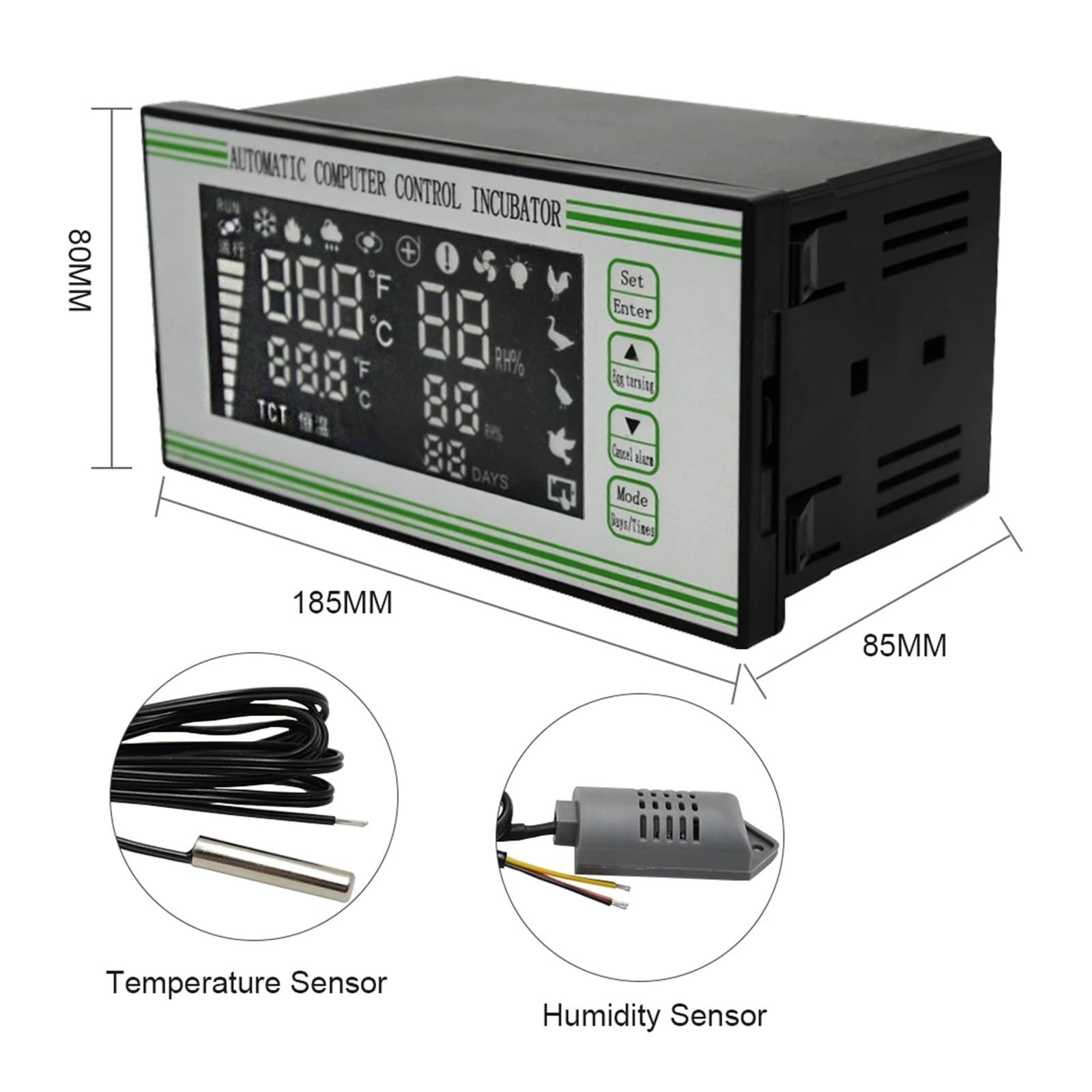 Kontroler Temperatury, Incubator Controller Thermostat Full Automatic And Multifunction Egg Incubator Control System Xm-18S
