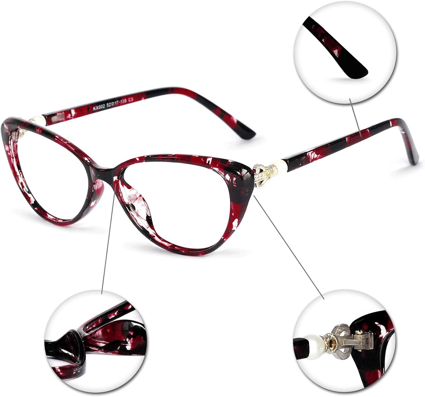 Black Friday 🔥 OCCI CHIARI Anti Blue Light Reading Glasses Women's Reader Large Frame(1.0 1.5 2.0 2.5 3.0 3.5 4.0) UV400