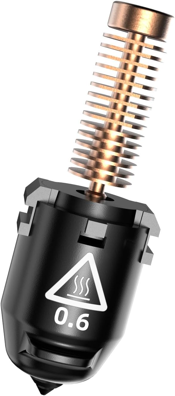 FLASHFORGE Adventurer 5M Pro Nozzle, 0.6mm Hardened, 280℃ High Flow 32mm³/s for Stable High-Speed Printing, Compatible with Adventurer 5M Hotend, Perfect for High-Strength Filaments