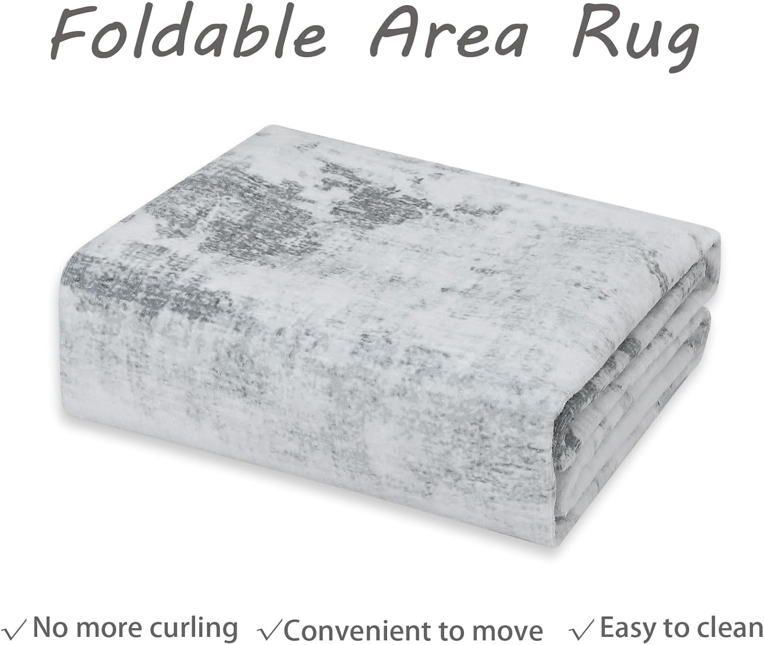 COZYLOOM Washable Area Rugs 4'x6' Non-Slip Modern Abstract Soft for Living Room Entryway Bedroom Nursery（Grey）